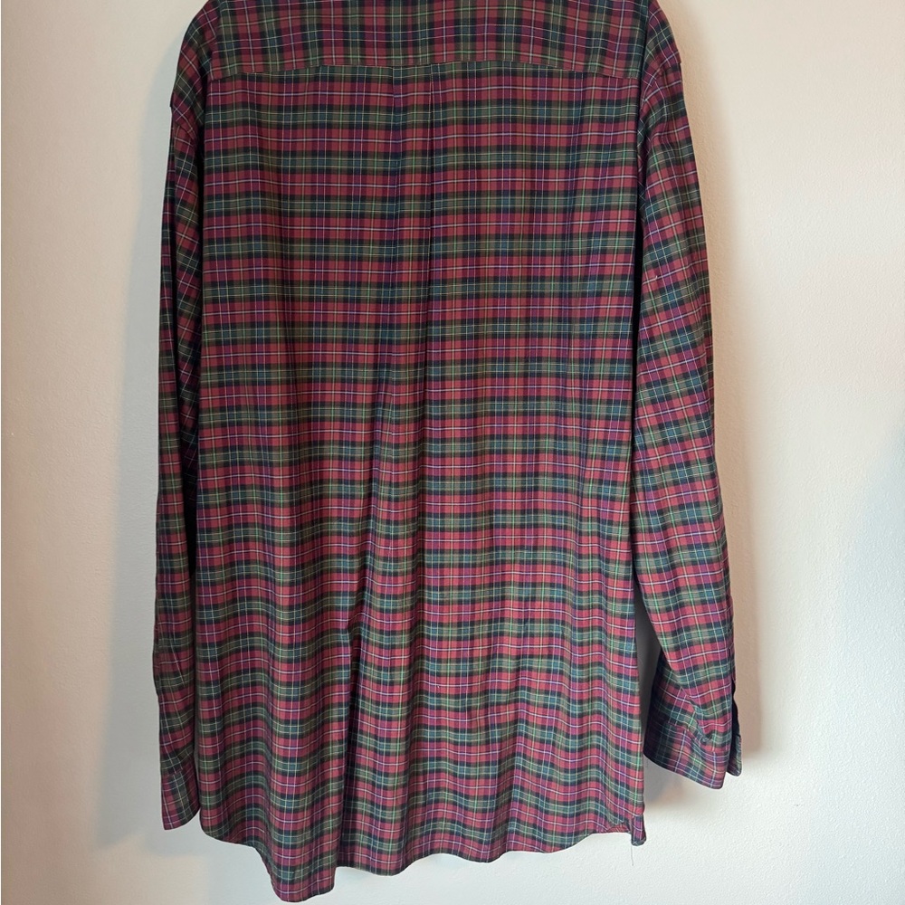 Ralph Lauren Men's Plaid Shirt - Red and Green - Picture 4 of 4